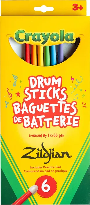 Zildjian Baquetas Infantiles Crayola - Pack 6 Unidades / Colores