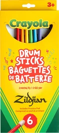 Zildjian Pack de baquetas infantiles y pad Zildjian x Crayola