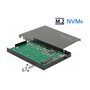 DeLOCK 42609 Caja externa para SSD M.2 NVMe PCIe USB 3.1 Gen 2 Tipo C