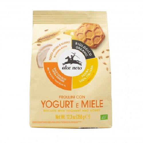 ALCE NERO Galletas de Trigo con Yogurt-Miel BIO 350gr ALCE NERO Galletas de Trigo con Yogurt-Miel BIO 350gr