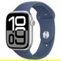 Apple Watch Series 10 GPS + Cellular 46mm Plata Aluminio con Correa Deportiva Azul M/L