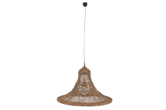 DKD Home Decor Lámpara de Techo de Fibra Natural Hecha a Mano DKD Home Decor Lámpara de Techo de Fibra Natural Hecha a Mano