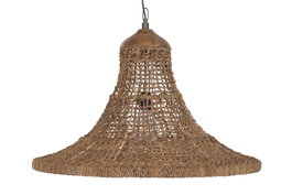 DKD Home Decor Lámpara de Techo de Fibra Natural Hecha a Mano