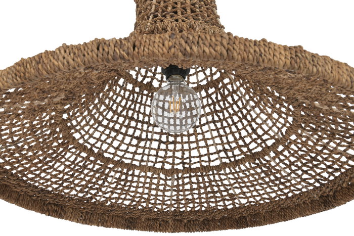 DKD Home Decor Lámpara de Techo de Fibra Natural Hecha a Mano DKD Home Decor Lámpara de Techo de Fibra Natural Hecha a Mano