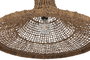 DKD Home Decor Lámpara de Techo de Fibra Natural Hecha a Mano