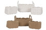 DKD Home Decor Set de 3 Cestas de Cuerda 32x25x15 cm