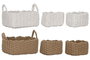DKD Home Decor Set de 3 Cestas de Cuerda 32x25x15 cm