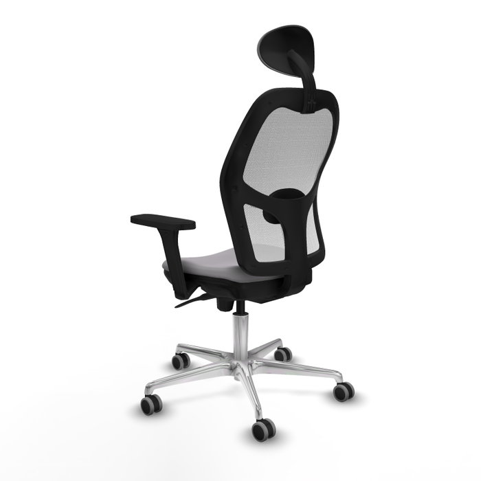 PIQUERAS Y CRESPO Silla de oficina Jorquera con mecanismo Sincro, Gris y Blanco