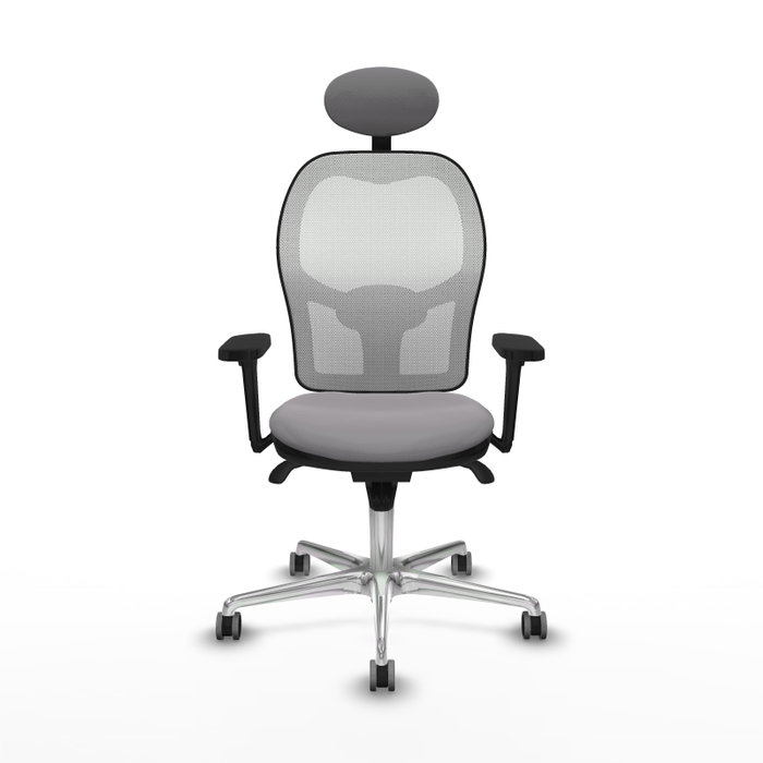 PIQUERAS Y CRESPO Silla de oficina Jorquera con mecanismo Sincro, Gris y Blanco