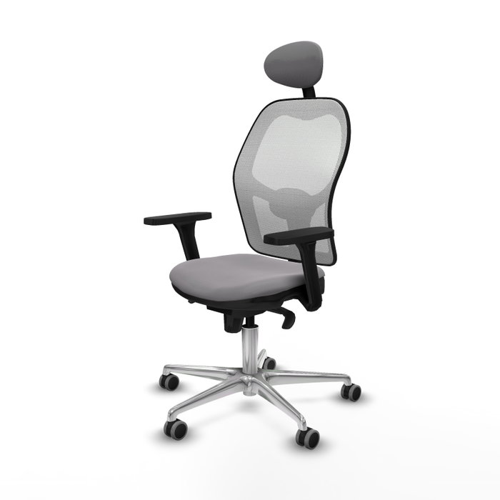 PIQUERAS Y CRESPO Silla de oficina Jorquera con mecanismo Sincro, Gris y Blanco