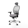 PIQUERAS Y CRESPO Silla de oficina Jorquera con mecanismo Sincro, Gris y Blanco