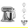 KitchenAid 5KSM185PSEMS Batidora de Varillas de 4.8L, Plata Medallion Silver