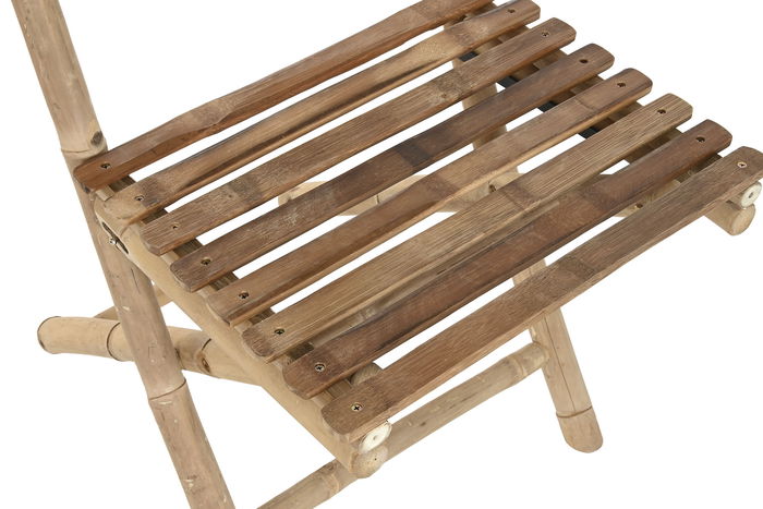 DKD Home Decor Silla Tropical Marron 95x45x55 cm Bambu Plegable
