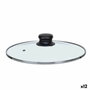 Tapa para Olla Kinvara Transparente Plateado Plata Metal Vidrio Acero Inoxidable Cristal Acero 22 cm 22,5 x 6 x 22,5 cm 22,5 x 5