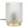 Home Deco Factory Lampara de Mesa Translucida con Vidrio en Relieve, Luz Suave, Para Noche o Escritorio, D. 11.5 cm H. 15 cm, Casquillo E14