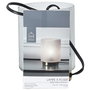 Home Deco Factory Lampara de Mesa Translucida con Vidrio en Relieve, Luz Suave, Para Noche o Escritorio, D. 11.5 cm H. 15 cm, Casquillo E14