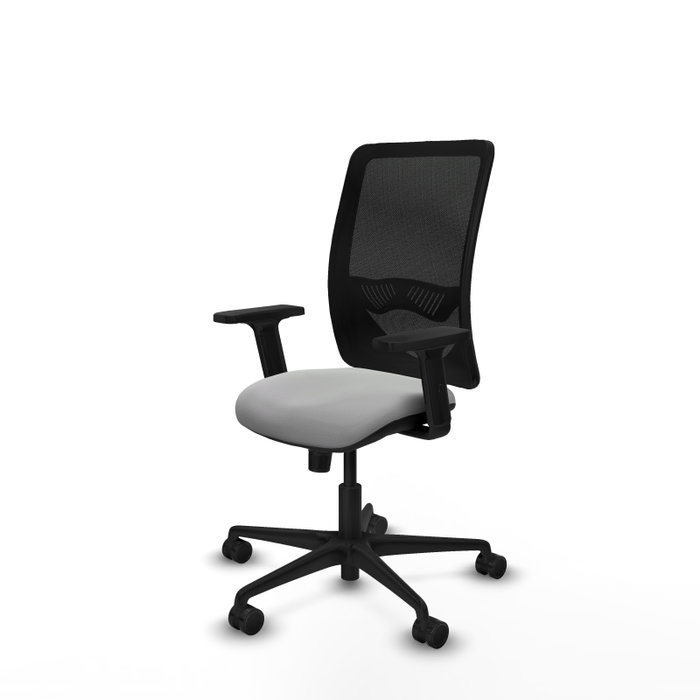 PIQUERAS Y CRESPO Silla de oficina Zulema con mecanismo Sincro, Gris claro y Negro PIQUERAS Y CRESPO Silla de oficina Zulema con mecanismo Sincro, Gris claro y Negro