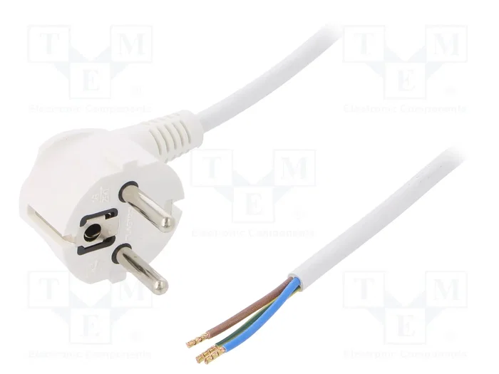 PLASTROL Cable de alimentación H03VV-F, OMY 3x1mm² Blanco 5m PLASTROL Cable de alimentación H03VV-F, OMY 3x1mm² Blanco 5m
