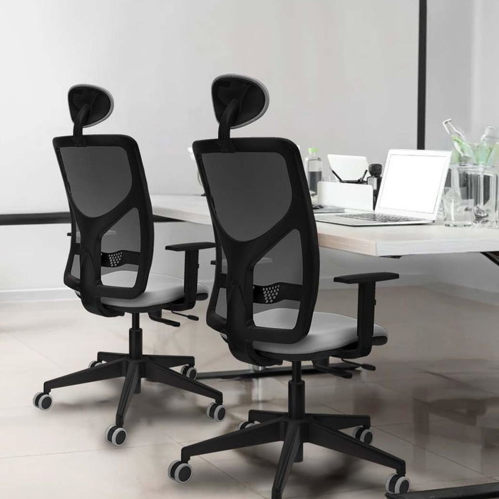 PIQUERAS Y CRESPO Silla de oficina Motilla Gris con mecanismo Sincro/Traslack PIQUERAS Y CRESPO Silla de oficina Motilla Gris con mecanismo Sincro/Traslack