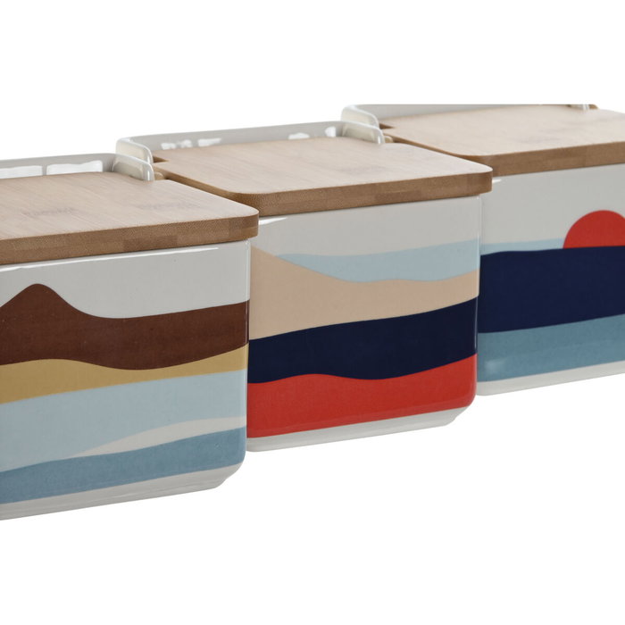 DKD Home Decor Surtido de Saleros Teide de Dolomita 750ml