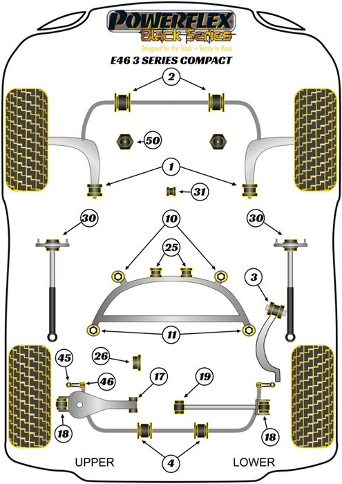 Powerflex PF5K-1003 Pack de Manejo para BMW E46 Non M3