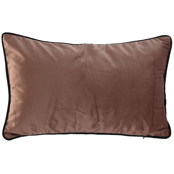 DKD Home Decor Cojín de Terciopelo Rosa Palo 50x30x15 cm