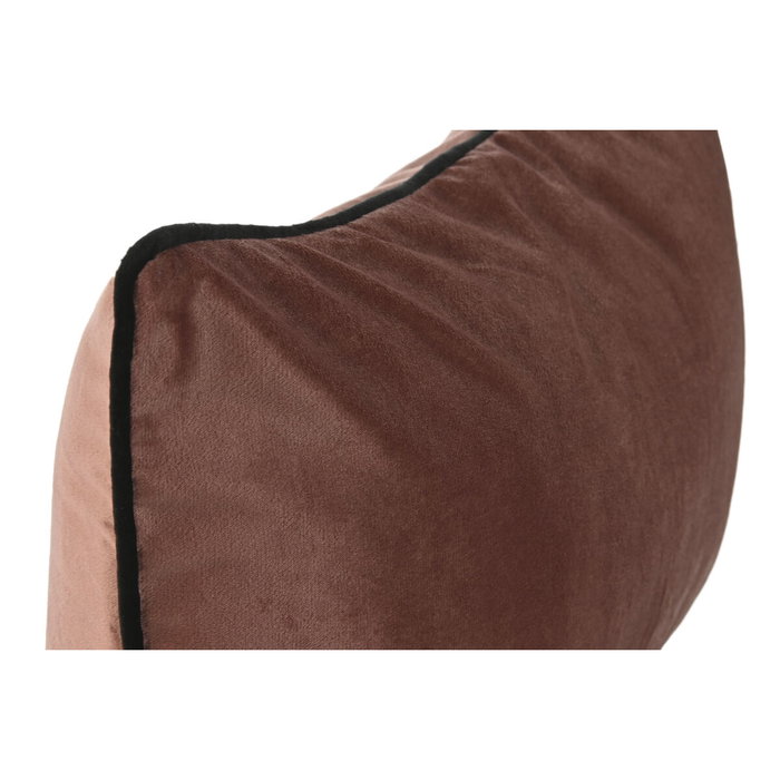 DKD Home Decor Cojín de Terciopelo Rosa Palo 50x30x15 cm