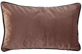 DKD Home Decor Cojín de Terciopelo Rosa Palo 50x30x15 cm