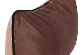 DKD Home Decor Cojín Rosa Palo Terciopelo Estilo Chic 15 x 50 x 30 cm