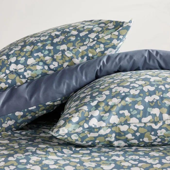Today HOY Sunshine Juego de Cama Doble 220 x 240 cm Algodón Estampado Floral Azul TOD3574641292171