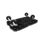 Art Plast Plataforma con Ruedas para Muebles 300 kg, con Sistema de Enganche y Asas, Medidas 480x290x125 mm, Color Negro
