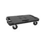 Art Plast Plataforma con Ruedas para Muebles 300 kg, con Sistema de Enganche y Asas, Medidas 480x290x125 mm, Color Negro