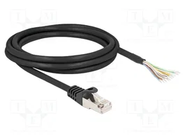 DELOCK Cable Patch Cord S/FTP RJ50 a extremos abiertos 2m negro