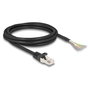 DeLOCK Cable RJ50 macho a extremos abiertos S/FTP 2 m Negro