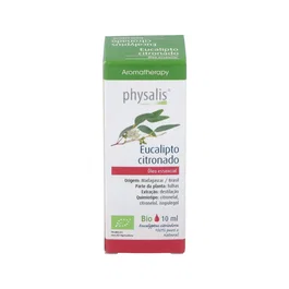 PHYSALIS Esencia Eucalipto Citronado BIO 10 ml - Aceite Esencial para Masaje Relajante y Repelente de Mosquitos - 100% Puro