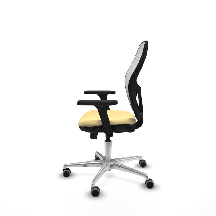 PIQUERAS Y CRESPO Silla de oficina Jorquera con mecanismo Sincro/Traslack, Similpiel Crema y Malla Blanco PIQUERAS Y CRESPO Silla de oficina Jorquera con mecanismo Sincro/Traslack, Similpiel Crema y Malla Blanco