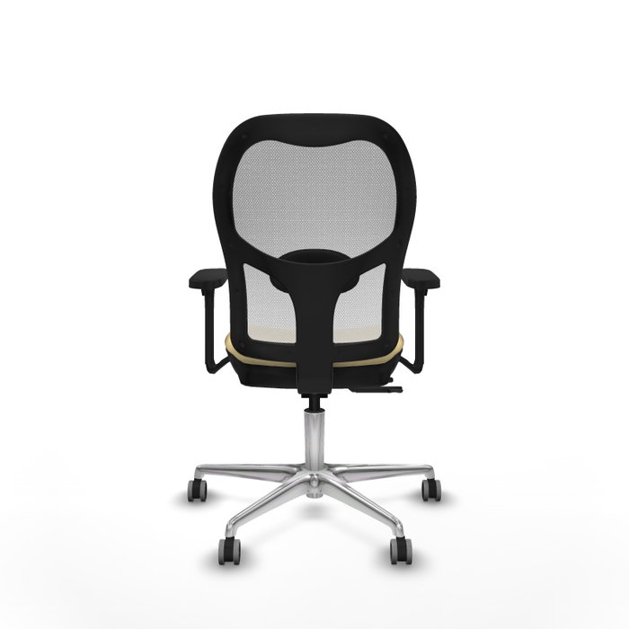 PIQUERAS Y CRESPO Silla de oficina Jorquera con mecanismo Sincro/Traslack, Similpiel Crema y Malla Blanco PIQUERAS Y CRESPO Silla de oficina Jorquera con mecanismo Sincro/Traslack, Similpiel Crema y Malla Blanco