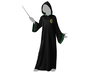 Disfraz Túnica Negra Con Capucha Verde para Niño Estudiante de Magia, Tallas 10-12 Años
