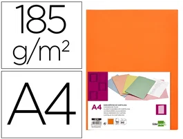Liderpapel Subcarpeta Din A4 Naranja Intenso 180g/m2