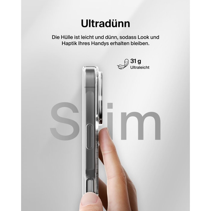 Belkin MSA027HQCL Funda Transparente para iPhone 16 Pro Compatible con MagSafe Belkin MSA027HQCL Funda Transparente para iPhone 16 Pro Compatible con MagSafe