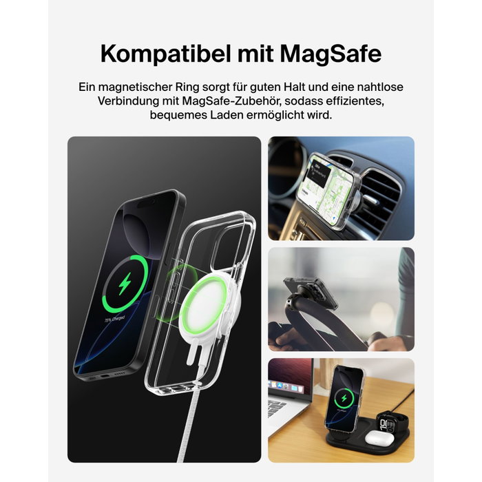 Belkin MSA027HQCL Funda Transparente para iPhone 16 Pro Compatible con MagSafe Belkin MSA027HQCL Funda Transparente para iPhone 16 Pro Compatible con MagSafe