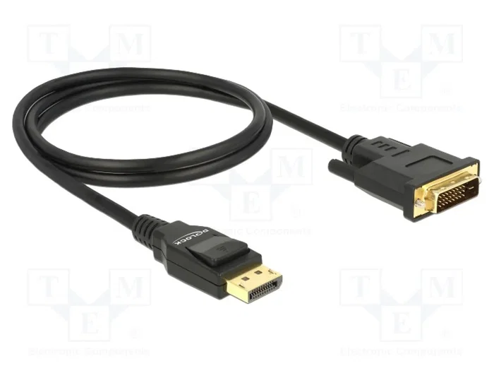 DeLOCK 85312 Cable DisplayPort a DVI-D 1 m Negro