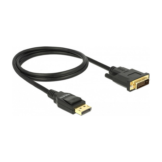 DeLOCK 85312 Cable DisplayPort 1.2 Macho a DVI-D 24+1 Macho Pasivo 1 m Negro - Resolución Full HD 1080p DeLOCK 85312 Cable DisplayPort 1.2 Macho a DVI-D 24+1 Macho Pasivo 1 m Negro - Resolución Full HD 1080p