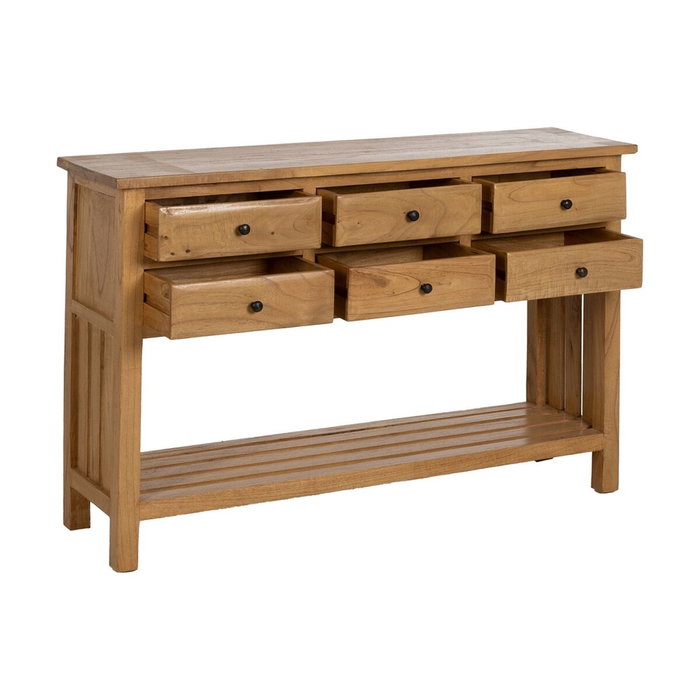 Ixia Consola de Madera de Mindi Natural 130 x 35 x 85 cm