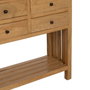 Ixia Consola de Madera de Mindi Natural 130 x 35 x 85 cm
