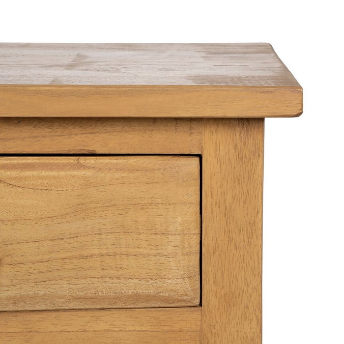 Ixia Consola de Madera de Mindi Natural 130 x 35 x 85 cm