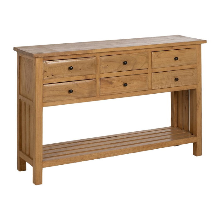 Ixia Consola de Madera de Mindi Natural 130 x 35 x 85 cm