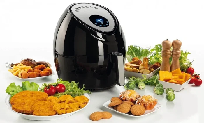 ARIETE Freidora de Aire Sin Aceite XXL con Pantalla Digital, 5.5 Litros, 1800W ARIETE Freidora de Aire Sin Aceite XXL con Pantalla Digital, 5.5 Litros, 1800W