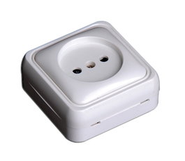 SIMON Base de enchufe Alfa superficial blanca 10A 250V