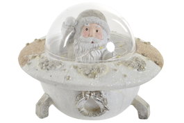 DKD Home Decor Figura Resina LED OVNI 12,5x10 cm